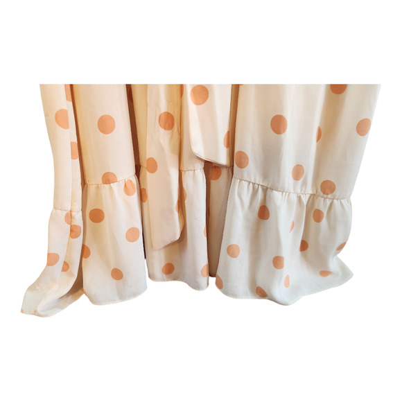 Lauren Conrad NWT polka dot dress plus sz 4X peach faux wrap spring ruffled - Picture 11 of 16